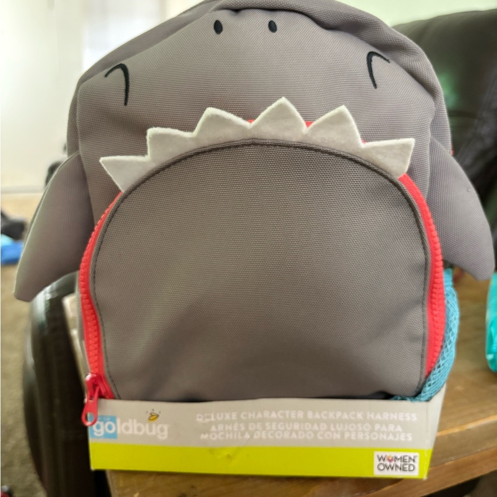 Gray Shark Kids Backpack
